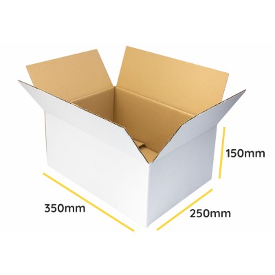 Caja de cartón blanco K097 350x250x150