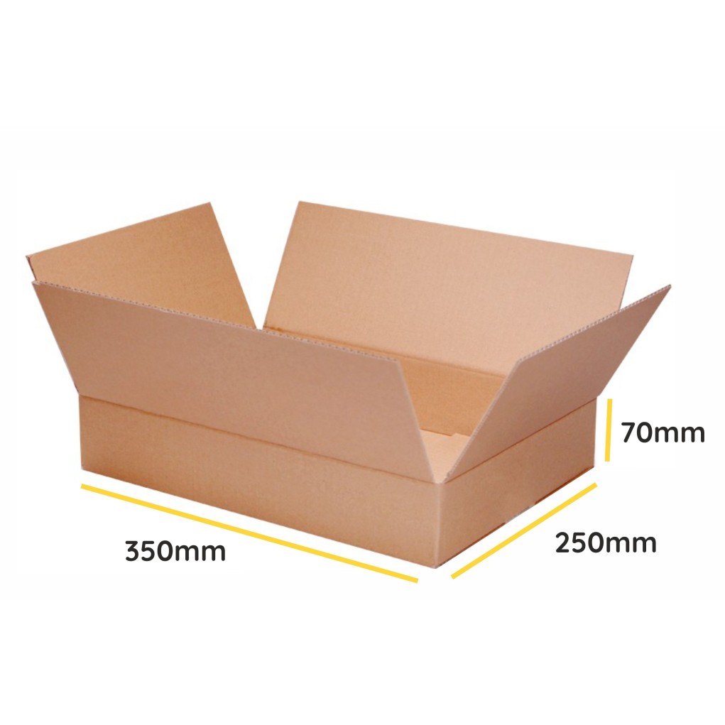 Caja de cartón marrón K080 350x250x70 Inpost taquillas tamaño A