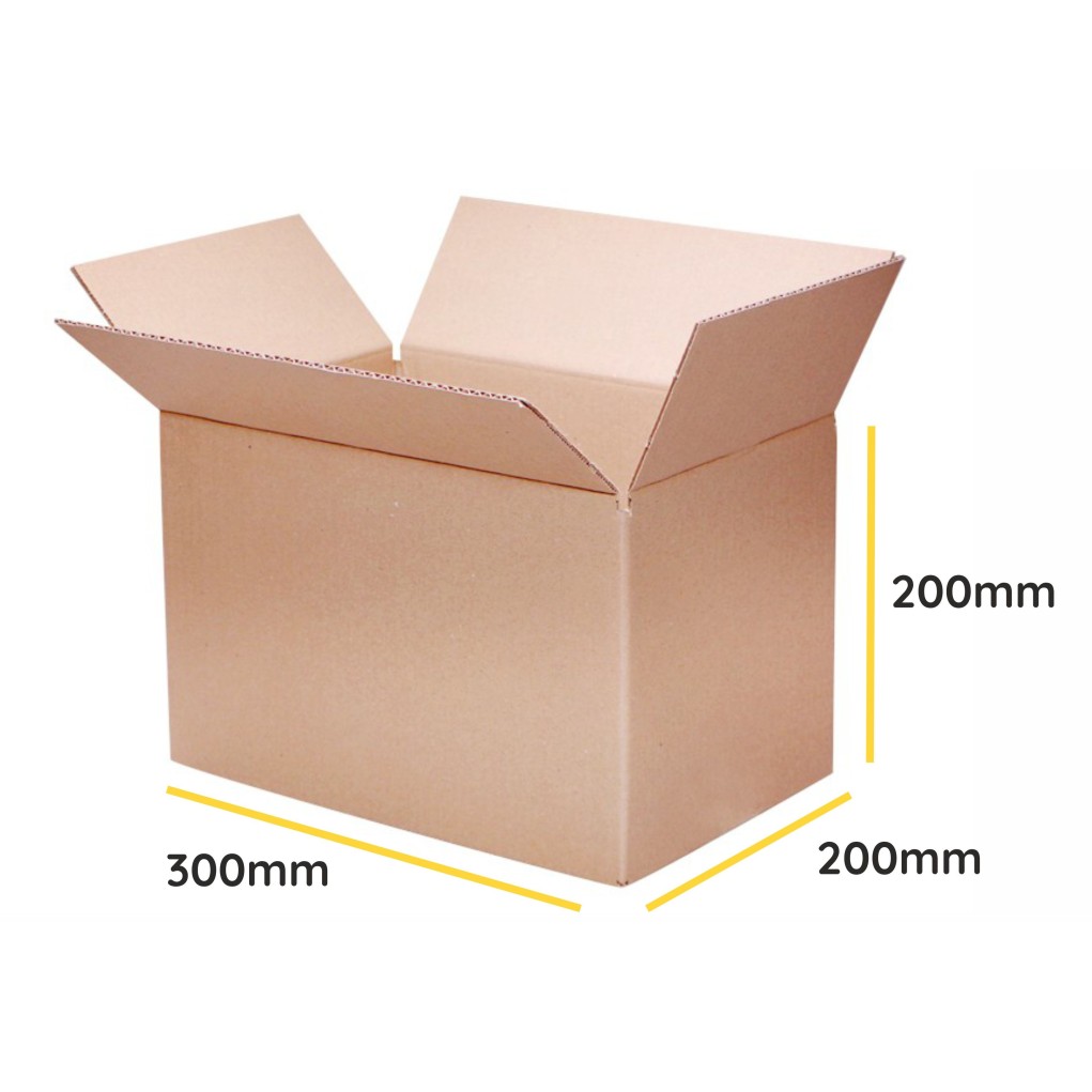 Brown folding cardboard box K095 300x200x200