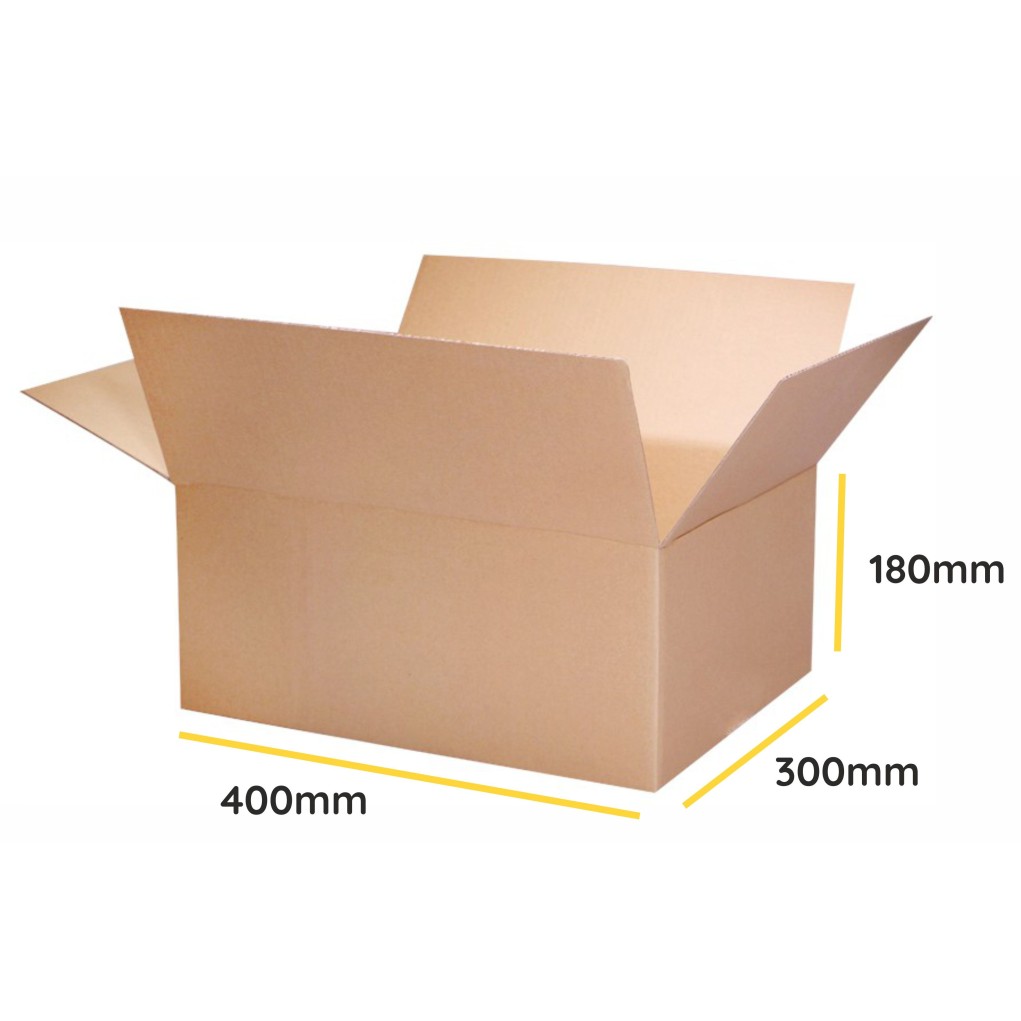 Brown flap cardboard box K065 400x300x180