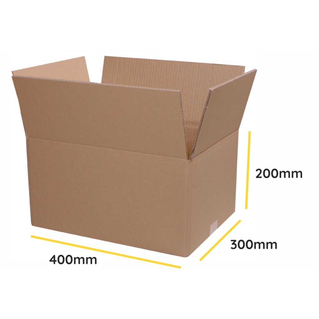 Brown flap cardboard box K045 BC 400x300x200