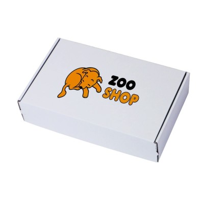 Weißer Versandkarton SendBox 427 mit Druck 290x185x70 Weißer Versandkarton SendBox 427 mit Druck 290x185x70