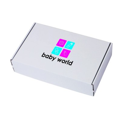 Weißer Versandkarton SendBox 427 mit Druck 290x185x70 Weißer Versandkarton SendBox 427 mit Druck 290x185x70