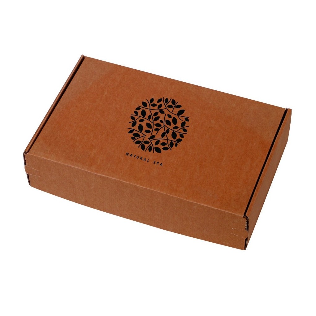 Brown SendBox shipping box with 420x370x120 print