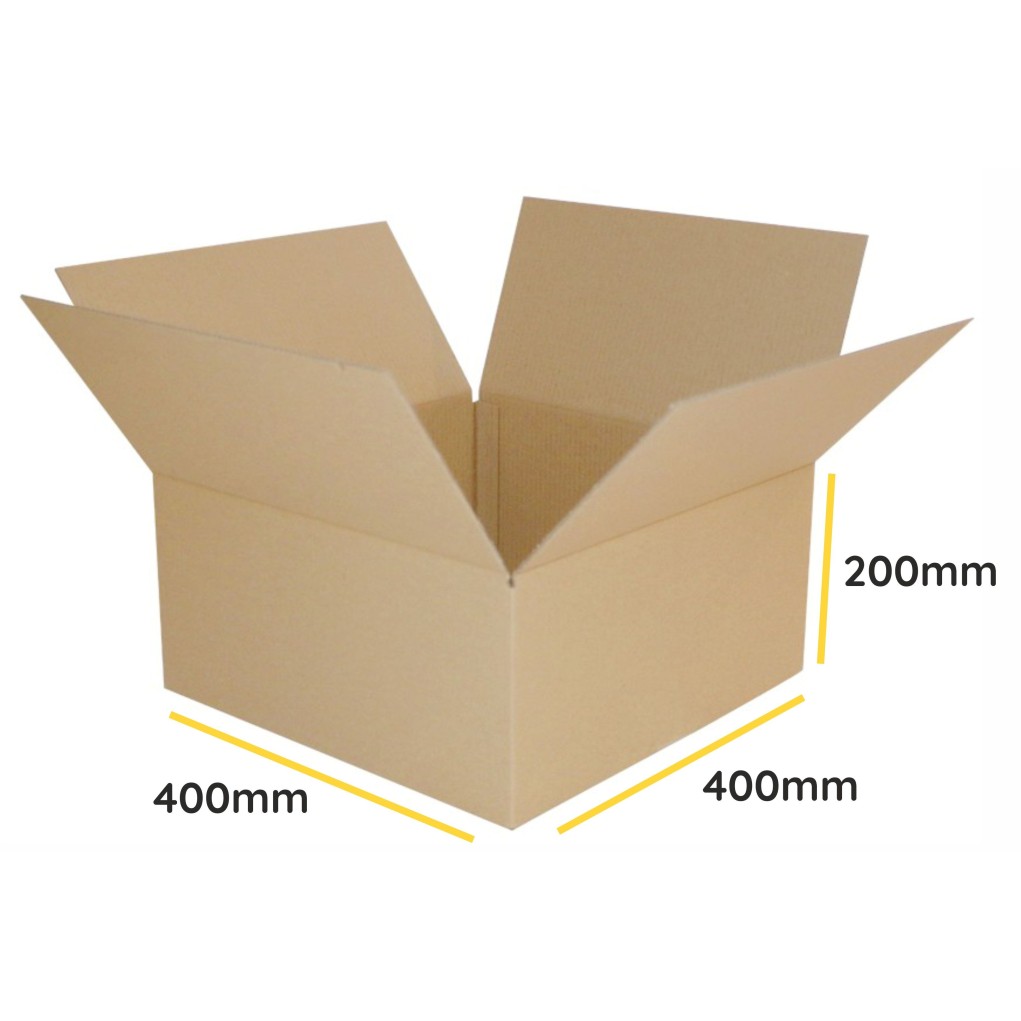 Brown folding cardboard K050 400x400x200