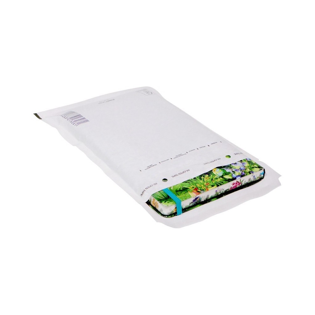 Bubbelkuvert med tryck på ena sidan 250x350 G17 vit