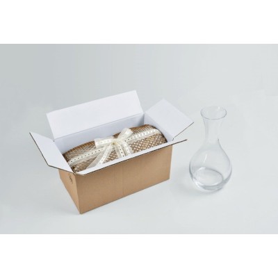 Rotolo Di Carta A Nido D'Ape Per Imballaggio 30 Cm X 20 M - Marrone, Tamponante E Antiumidità Per Proteggere Stoviglie, Porcellana E Oggetti Fragili