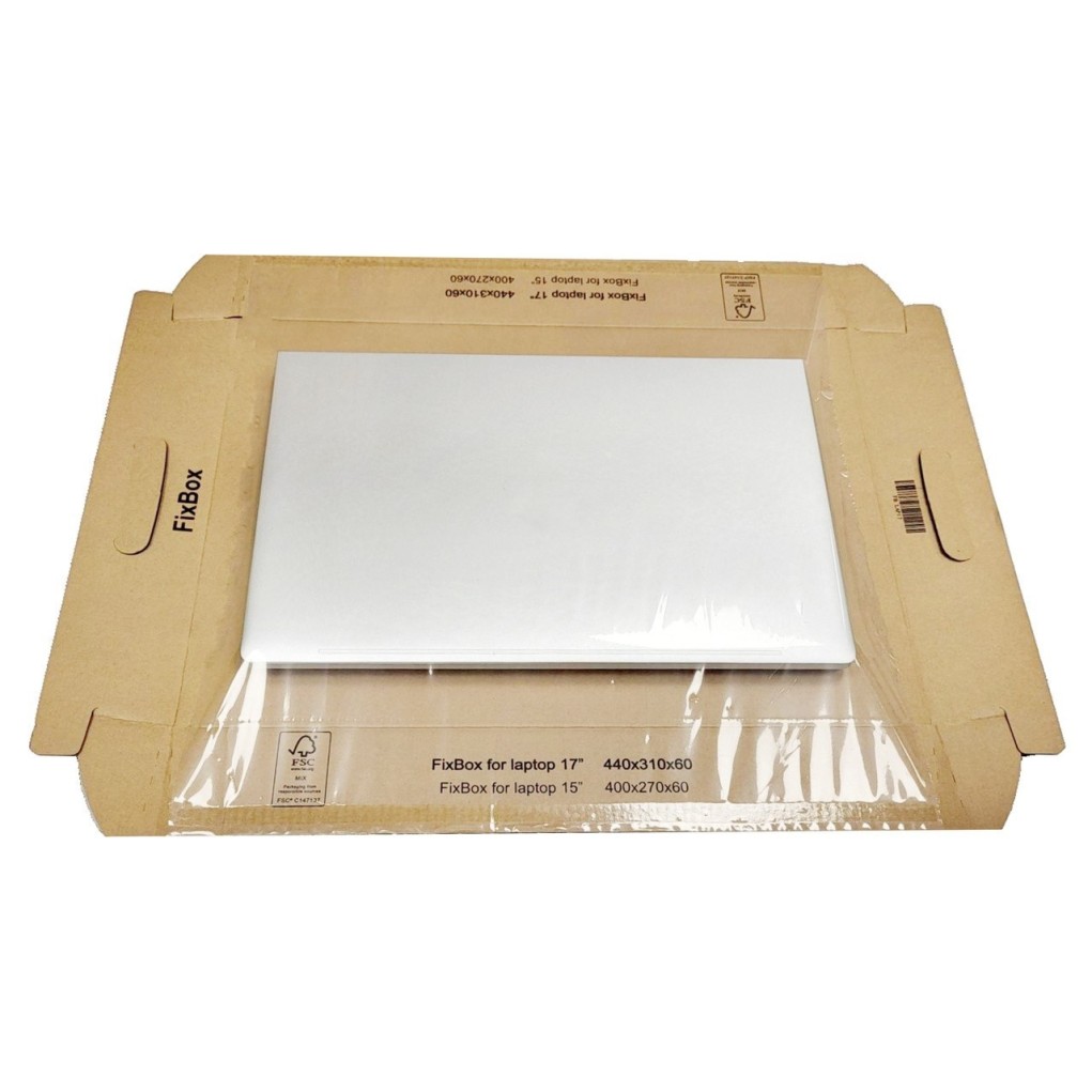 FixBox FBL17 Folienfixier-Einlage zum Versand von 17-Zoll-Laptops FixBox FBL17 Folienfixier-Einlage zum Versand von 17-Zoll-Laptops