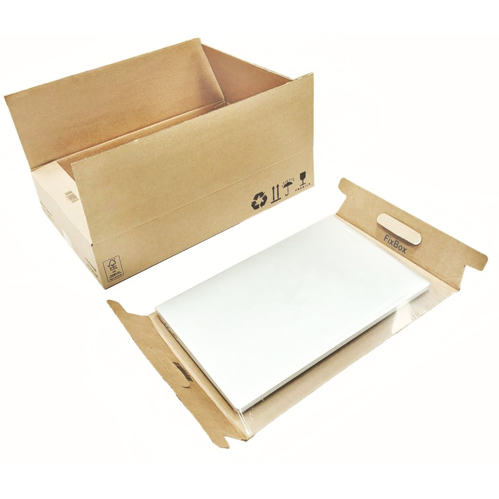 FixBox FBL15 set for shipping a 15 inch laptop (cardboard + insert with protective foil)