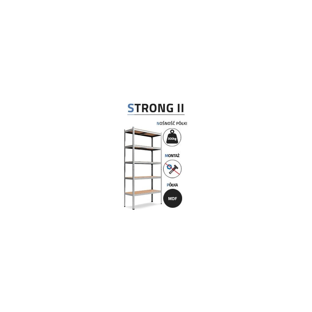 Metal rack "Strong II" 220x100x50 5P 1500 kg