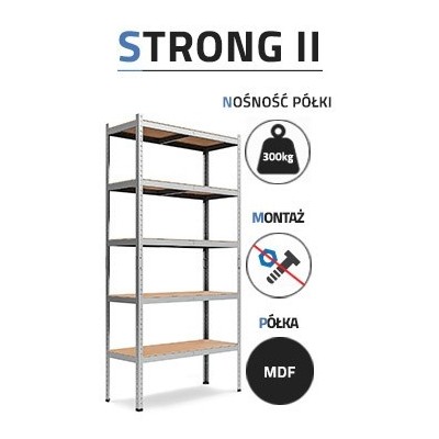 Regał metalowy "Strong II" 220x120x45 5P 1500 kg