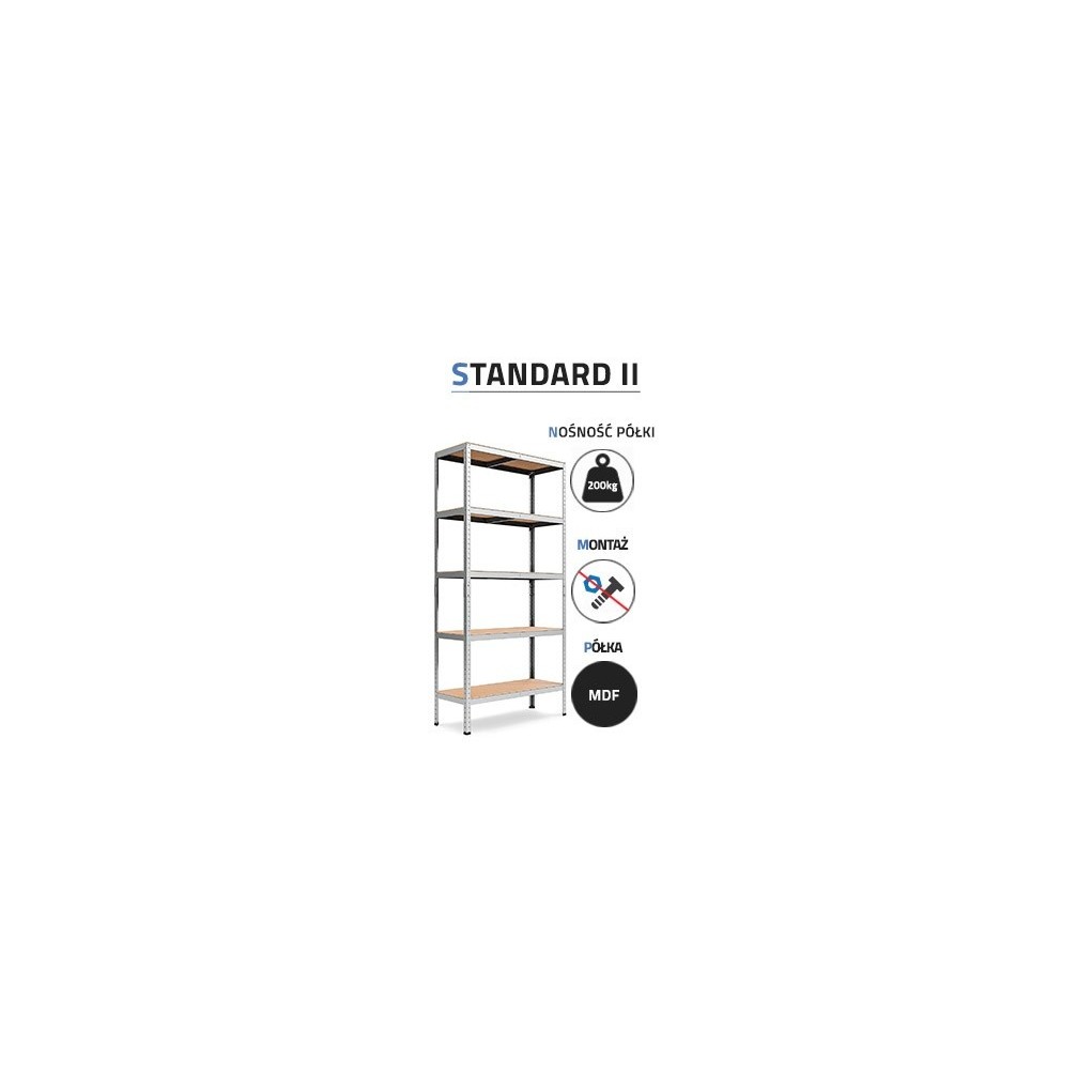 Metal rack "Standard II" 180x100x50 5P 1000 kg