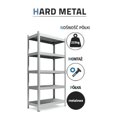 Regał metalowy "Hard Metal" 200x100x50 5P 1125 kg