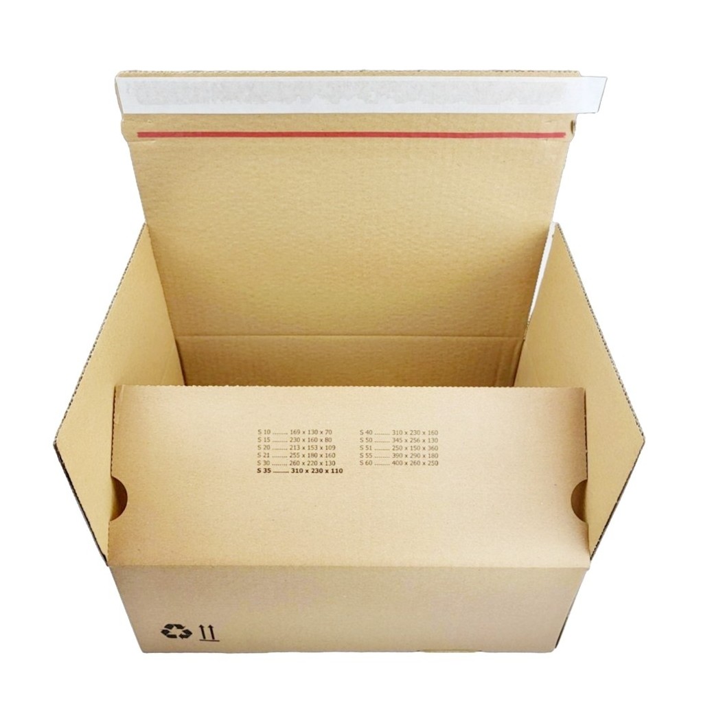 310x230x110 Automatikus aljú SendBox S35 szállító doboz 310x230x110 Automatikus aljú SendBox S35 szállító doboz