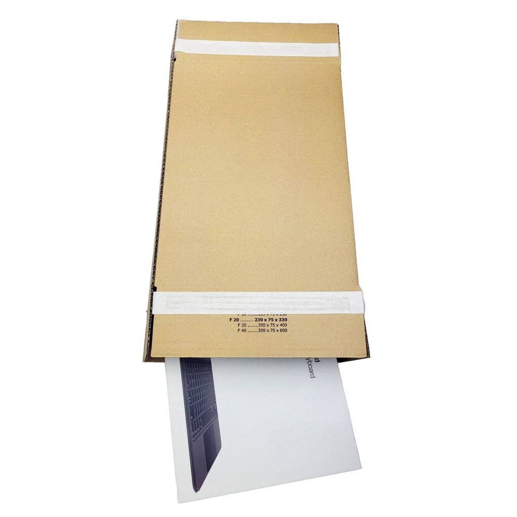 335x235x80 Platt låda öppnas från sidan FlatBox F20