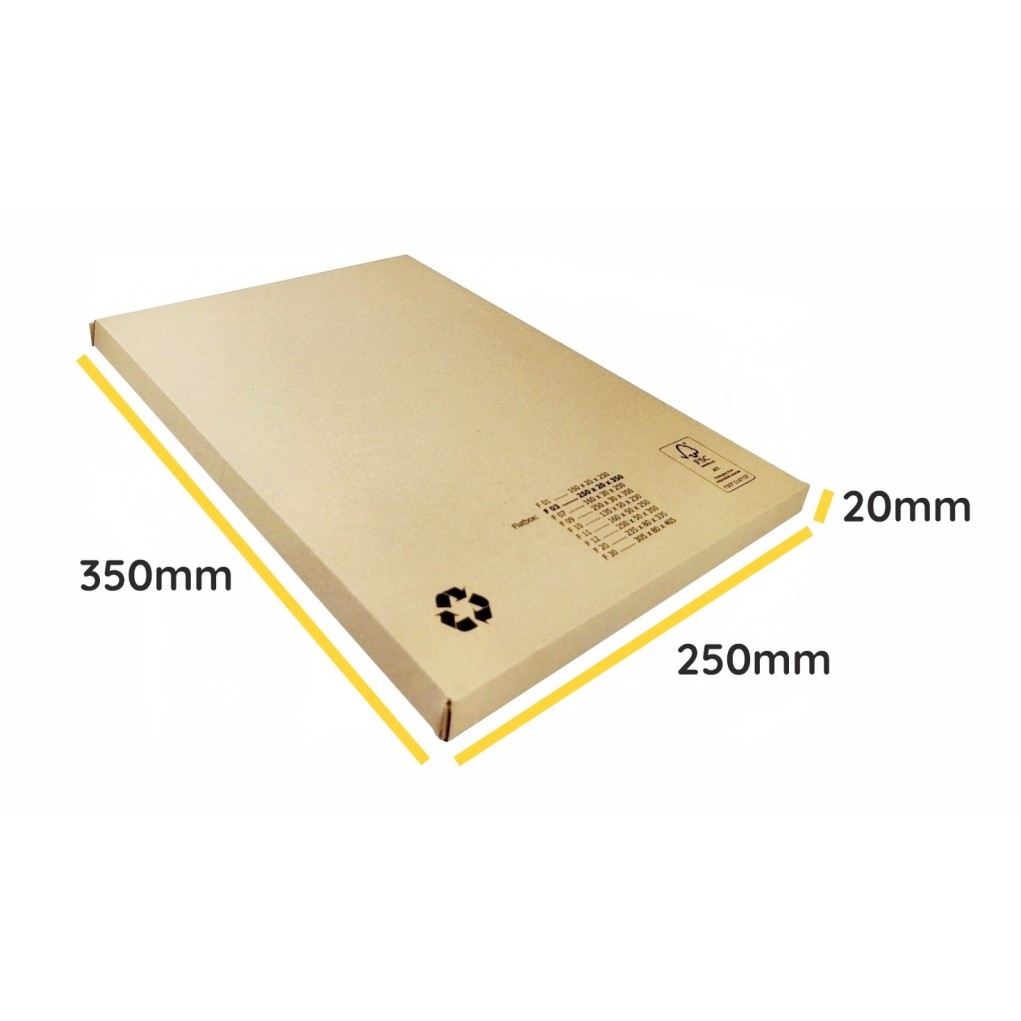 350x250x20 Płaskie pudełko otwierane z boku FlatBox F03