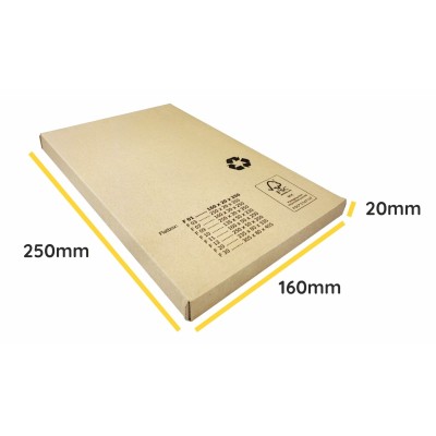 250x160x20 Oldalról nyitható lapos doboz FlatBox F01