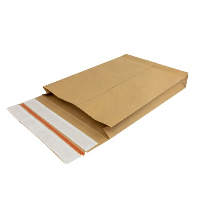 250x350x50 e-Green Papírová zásilková taška s křížovým dnem