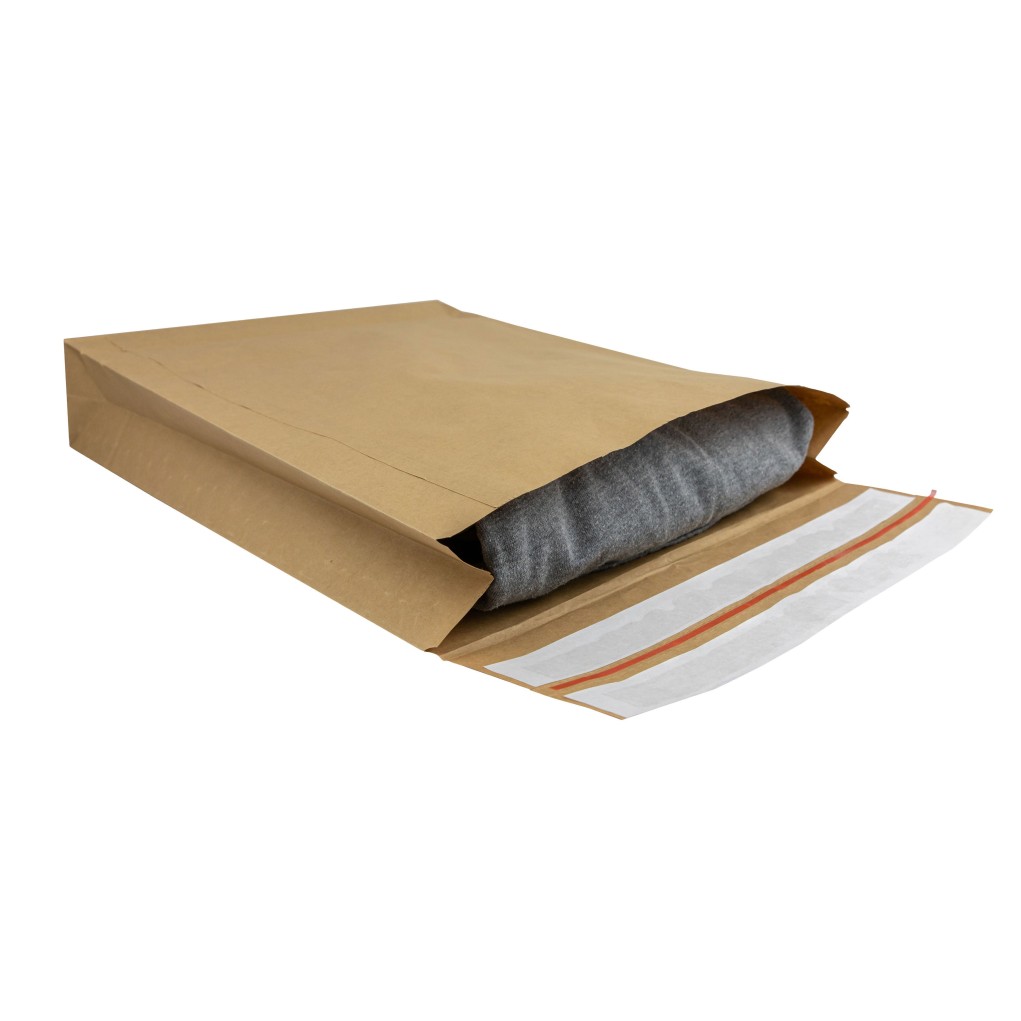 350x450x80 Sac de hârtie pentru expediere Papieropak e-Green cu fund plat