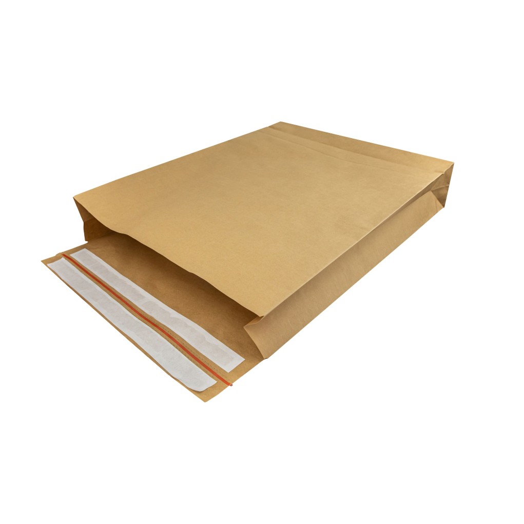 450x570x100 e-Green Papírová zásilková taška s křížovým dnem 450x570x100 e-Green Papírová zásilková taška s křížovým dnem