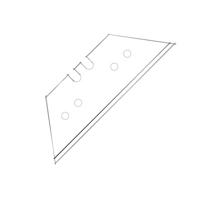 Lames trapézoïdales WBG207 2N4H (paquet de 10 pièces)