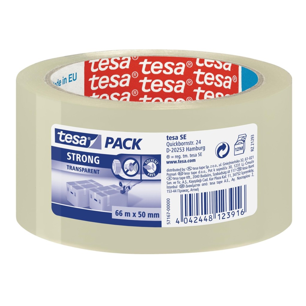 TESAPACK Strong Quiet Transparent Adhesive Tape 50/72