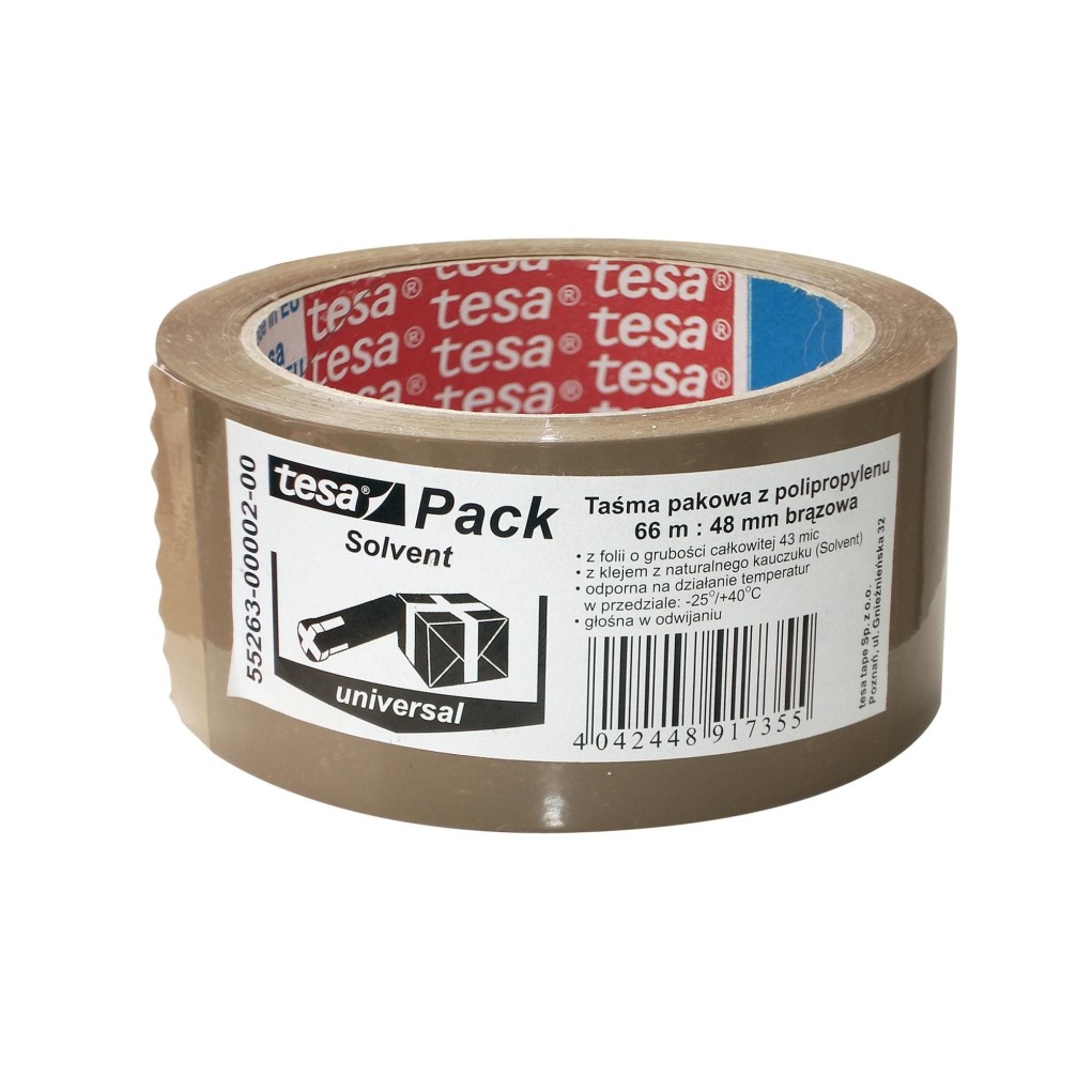 Rjava lepilni trak TESAPACK Solvent 48/72