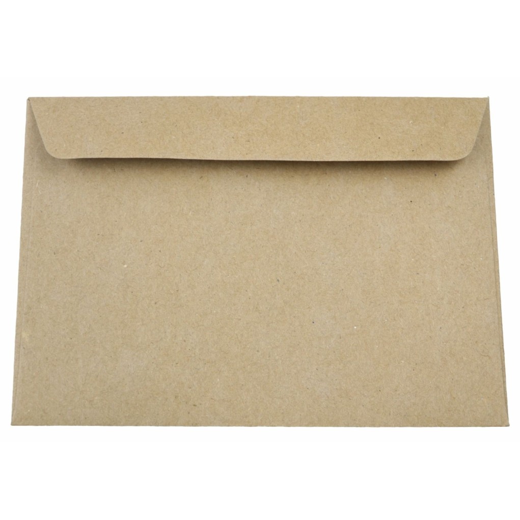 Bruine C6 papieren envelop 114x162