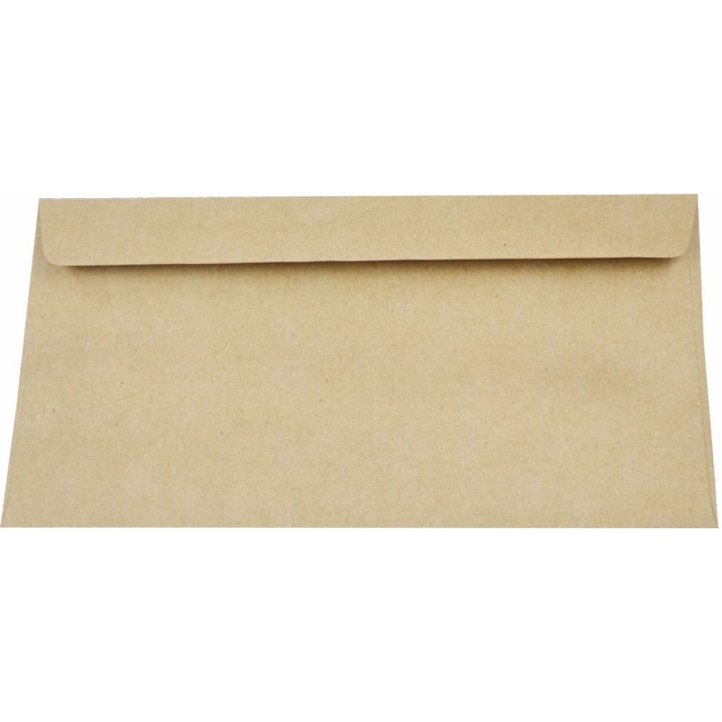 Bruine DL 110x220 papieren envelop