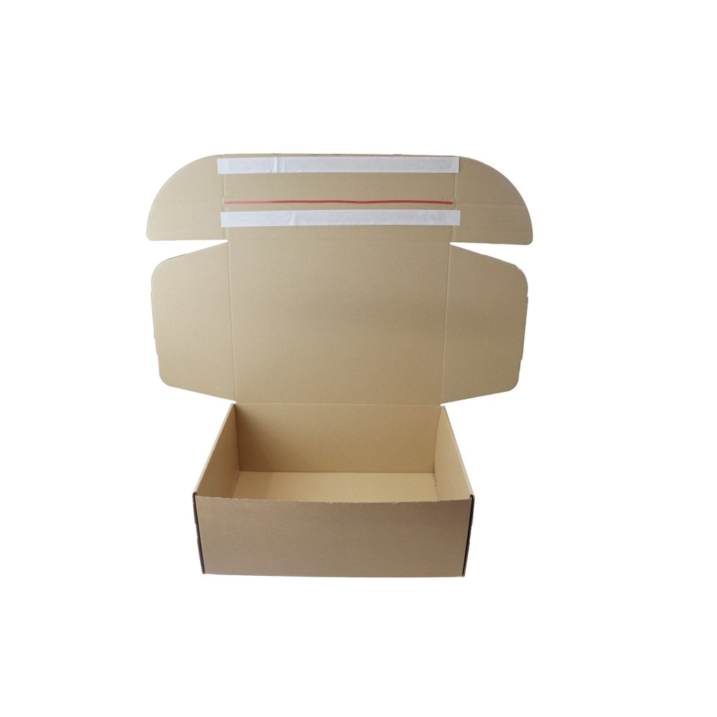 370x290x140 SendbackBox BB40 Pudełko wysyłkowe e-commerce z dnem automatycznym i podwójnym paskiem klejowym (zrywka)