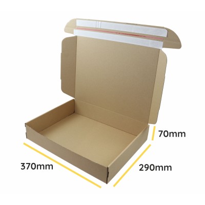 370x290x70 SendbackBox BB30 Poštovní krabice pro e-commerce s automatickým dnem, dvojitým samolepicím proužkem a odtrhávací pásk 370x290x70 SendbackBox BB30 Poštovní krabice pro e-commerce s automatickým dnem, dvojitým samolepicím proužkem a odtrhávací pásk