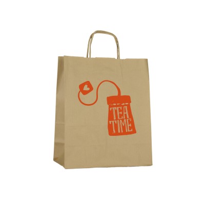 Papieren tas met enkelzijdige bedrukking K6 320x170x380