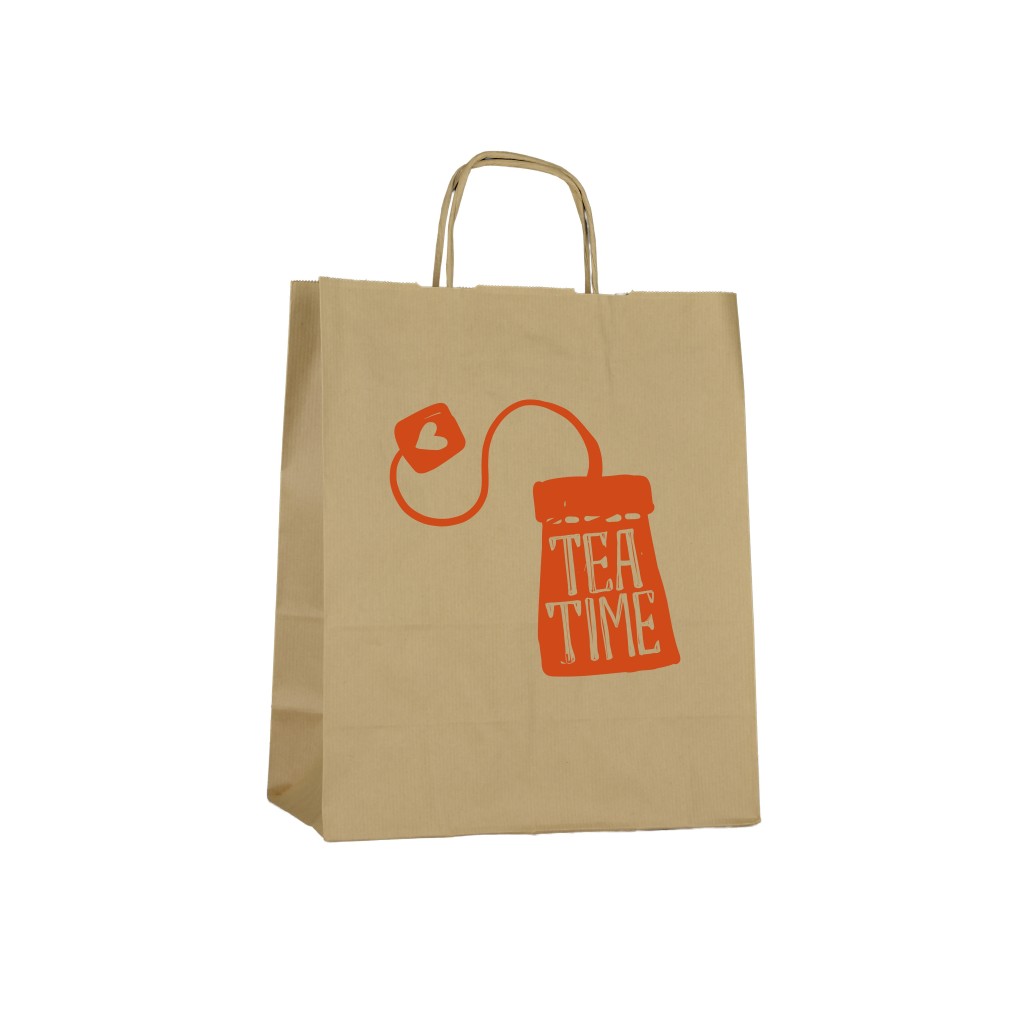 Paper bag with single-sided print K6 320x170x380