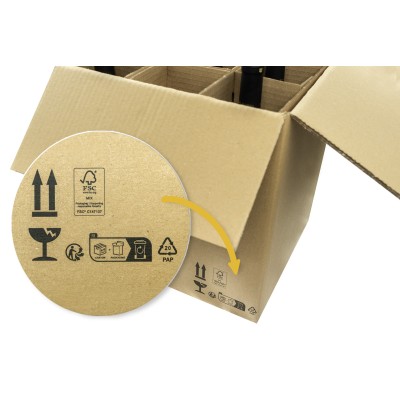 Verpackung für den Versand von 6 Weinflaschen (Karton + Einlage) 325x230x370 Verpackung für den Versand von 6 Weinflaschen (Karton + Einlage) 325x230x370