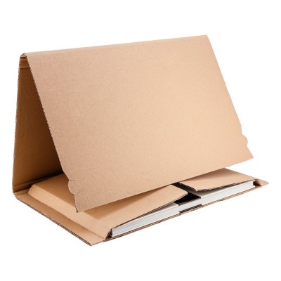 Cardboard wraps with adhesive strip and tear-off tab