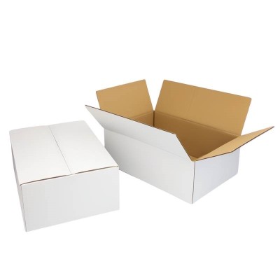 White flap boxes