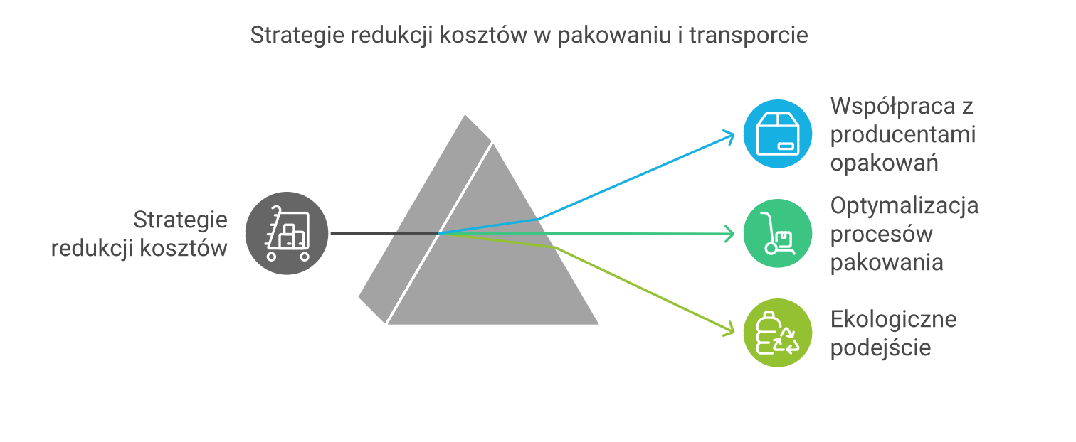 Diagram dat strategieën voor het verlagen van logistieke kosten toont