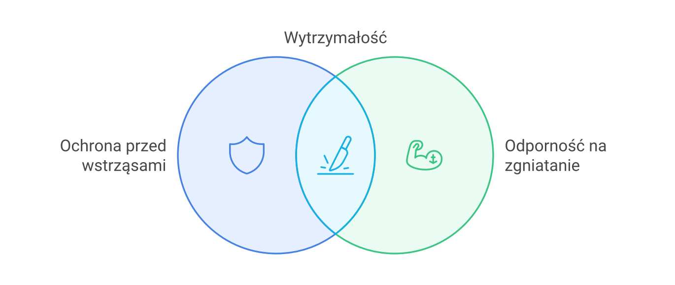 schemat podkreślający jedną z zalet kartonów klapowych dla e-commerce: wytrzymałość