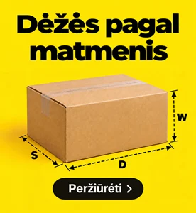 Dėžės pagal matmenis
